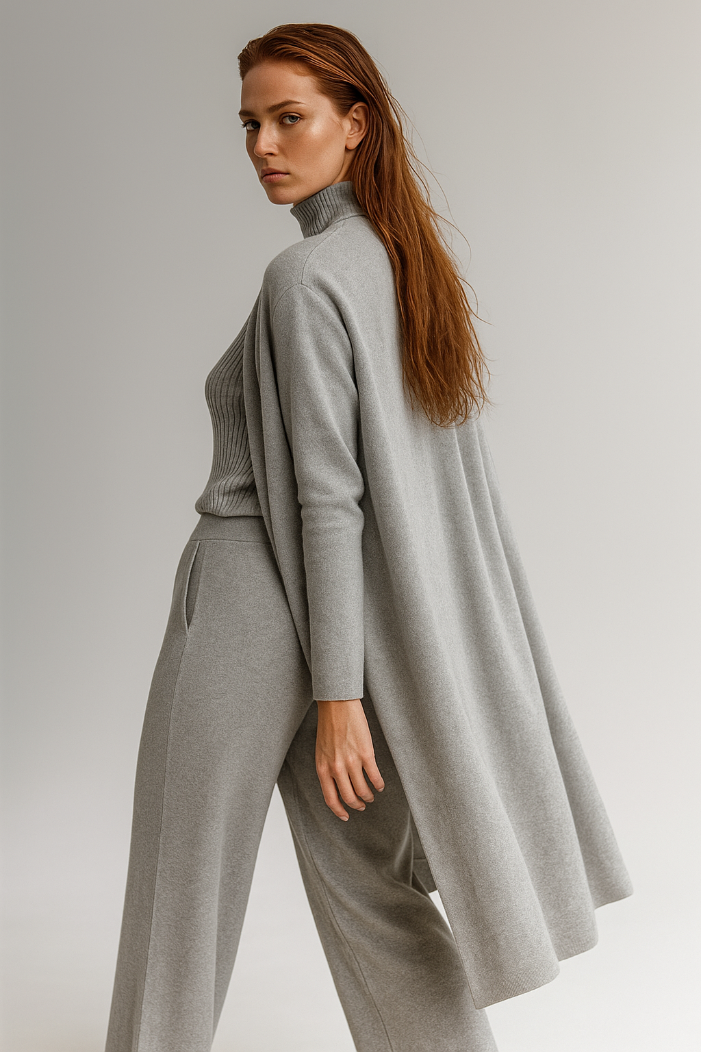 Valerie | Three Piece Ribbed Knit Set