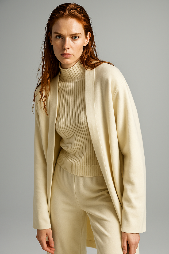 Valerie | Three Piece Ribbed Knit Set