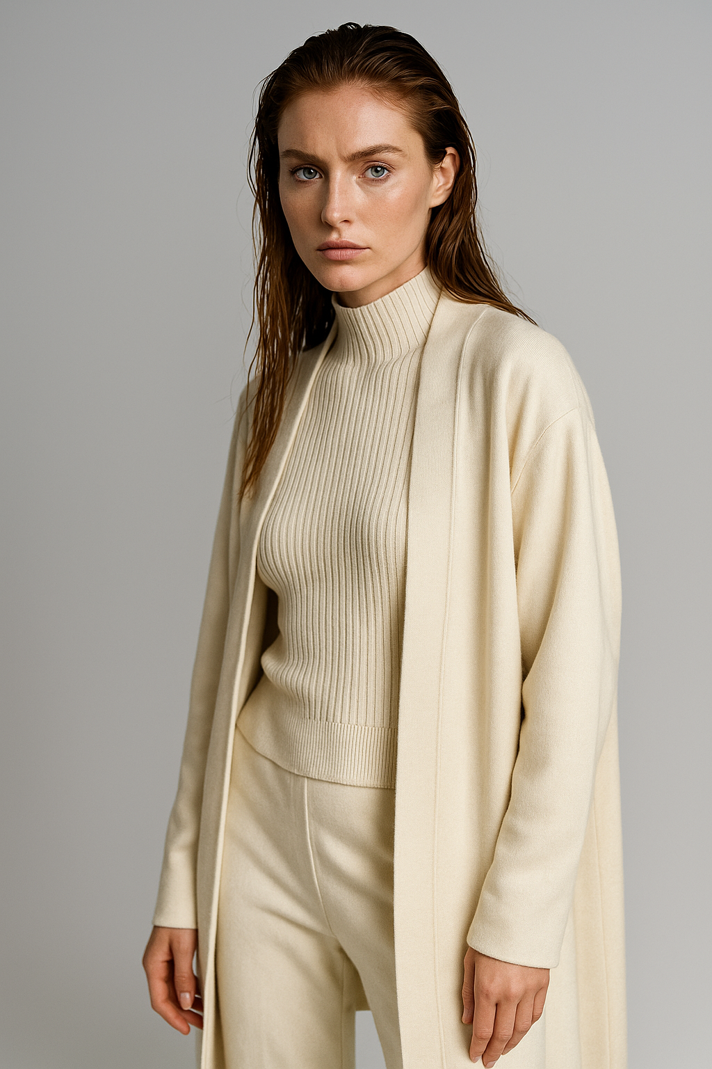 Valerie | Three Piece Ribbed Knit Set