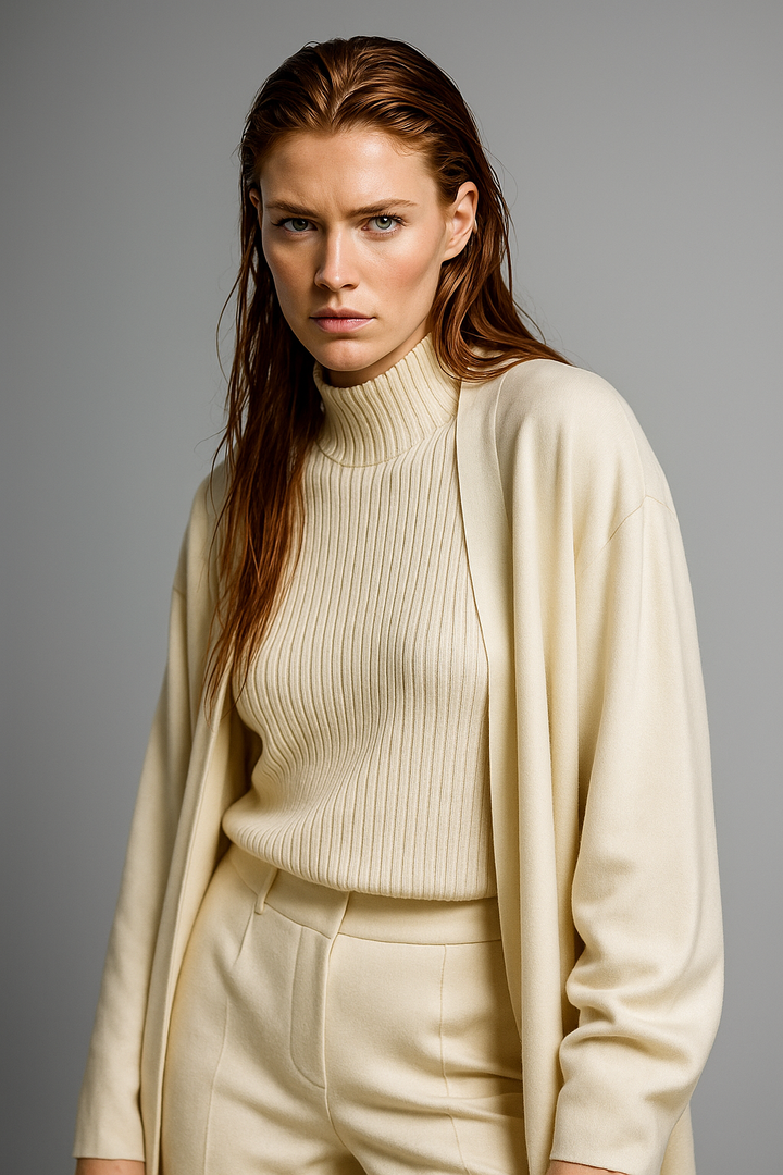 Valerie | Three Piece Ribbed Knit Set