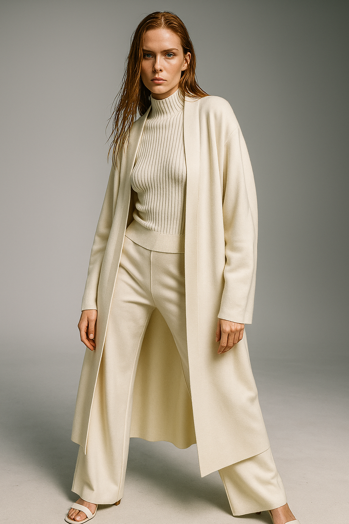 Valerie | Three Piece Ribbed Knit Set