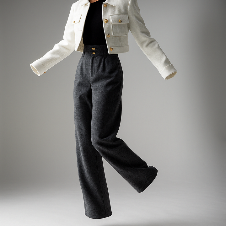 Lucile | 50% Wool Wide Leg Trousers