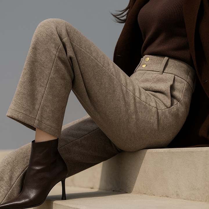 Lucile | 50% Wool Wide Leg Trousers