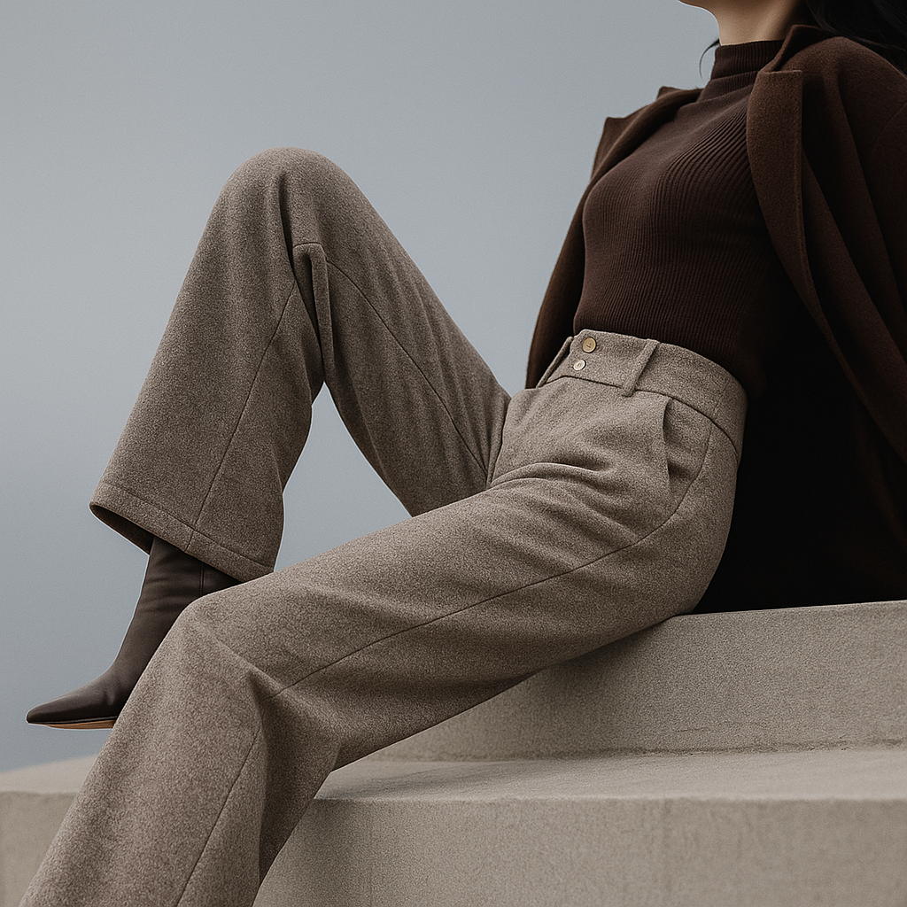 Lucile | 50% Wool Wide Leg Trousers