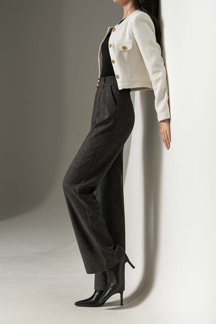 Lucile | 50% Wool Wide Leg Trousers