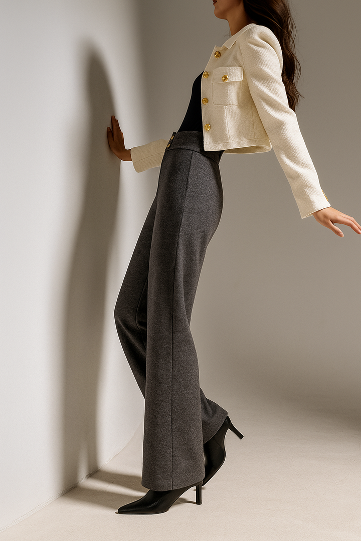 Lucile | 50% Wool Wide Leg Trousers