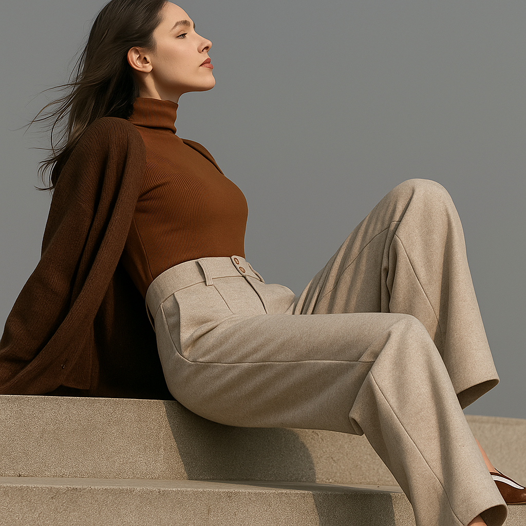Lucile | 50% Wool Wide Leg Trousers