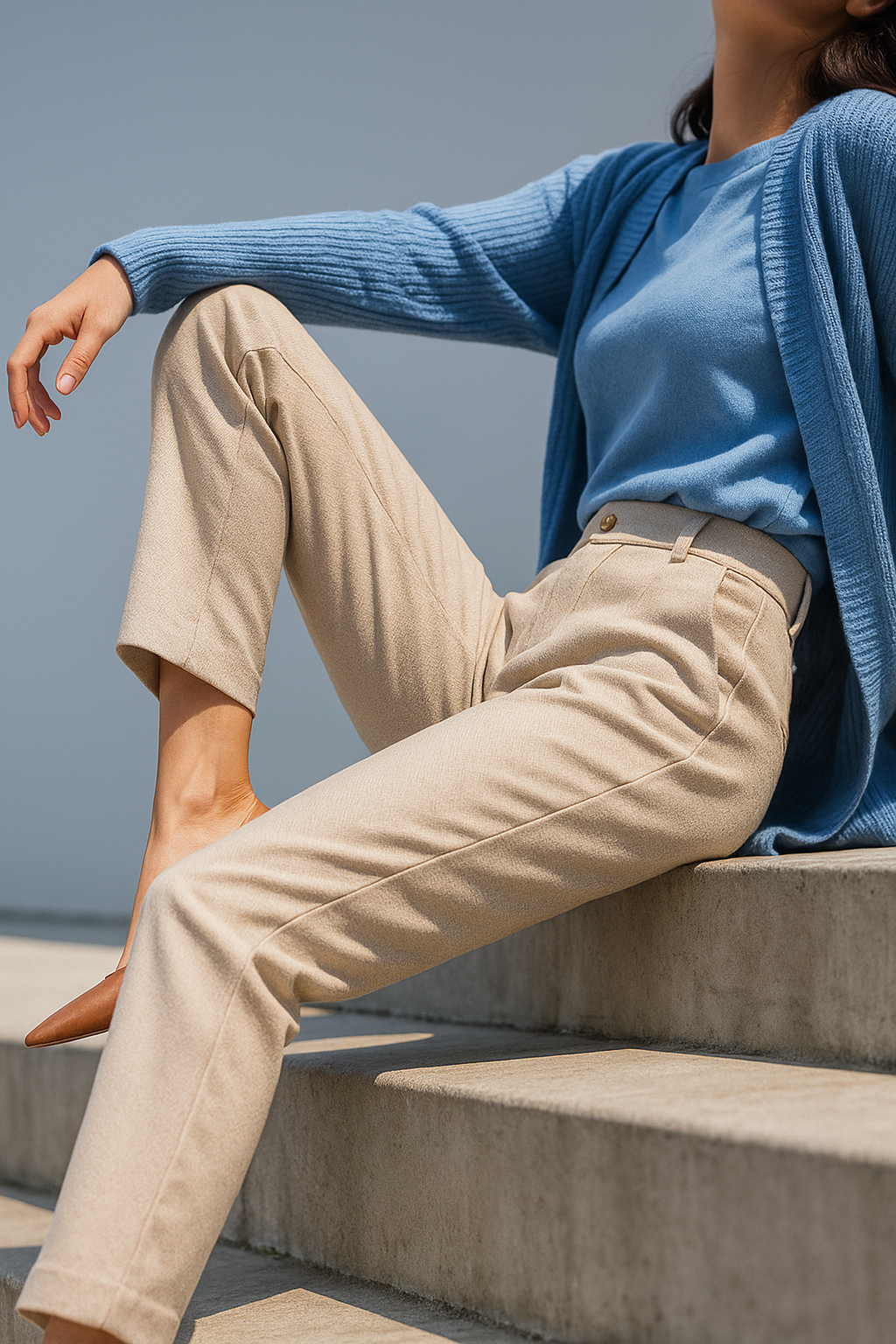 Suzette | 60% Wool Tapered Ankle Trousers