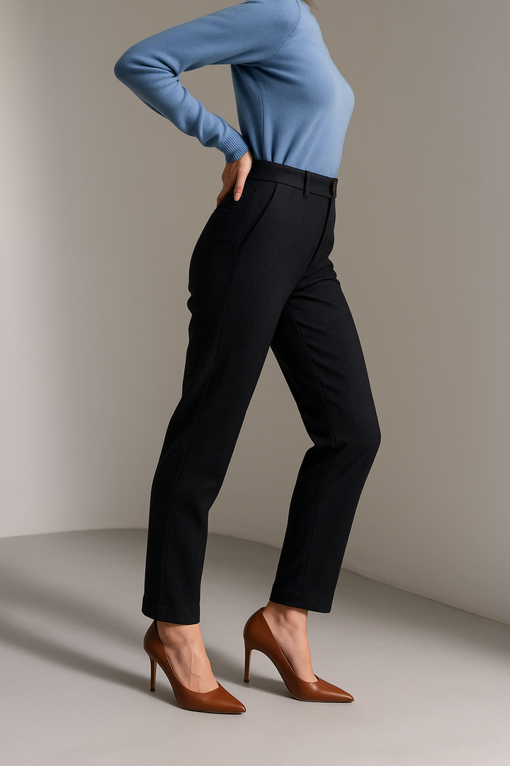 Suzette | 60% Wool Tapered Ankle Trousers