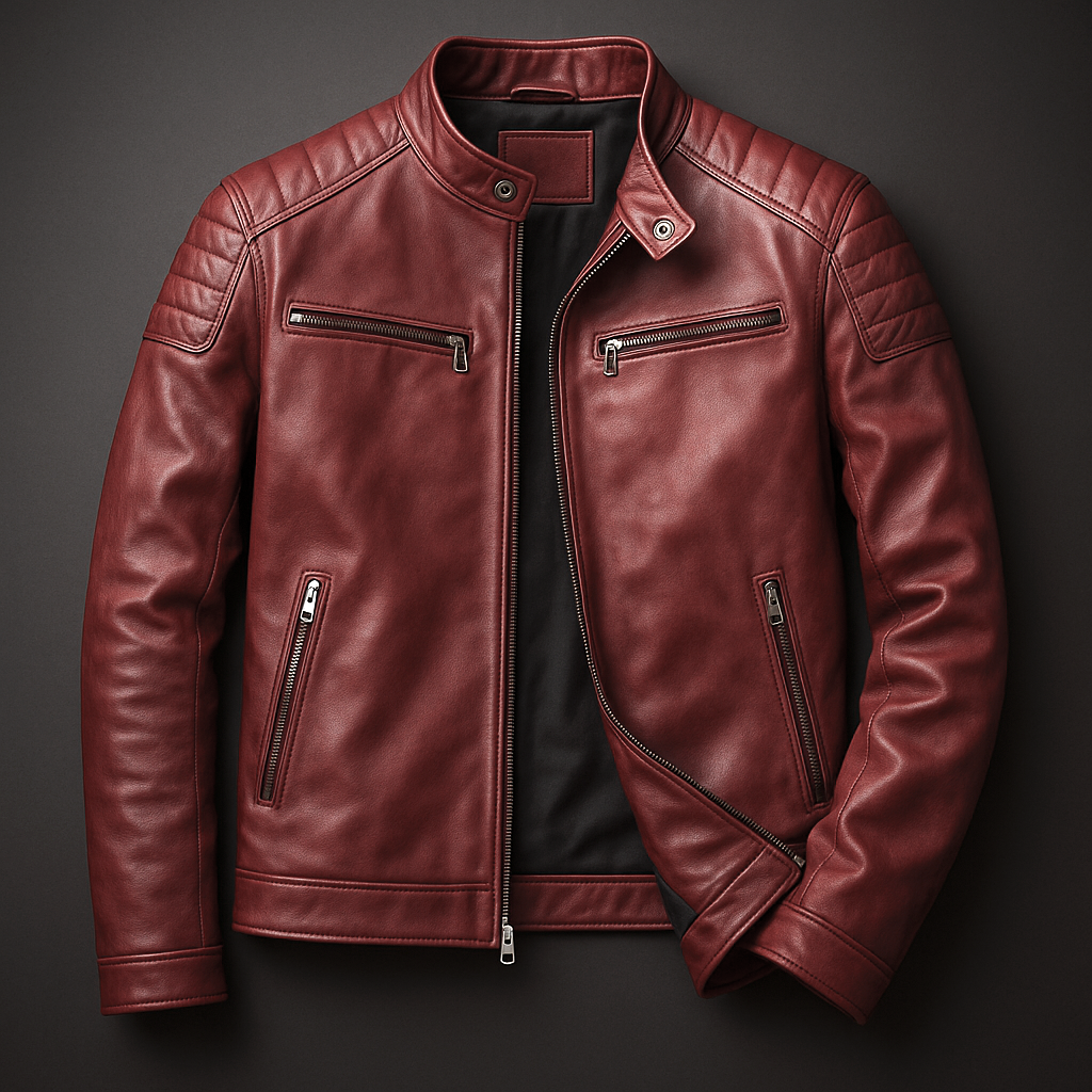 Alphege | Cotton Lined Leather Jacket