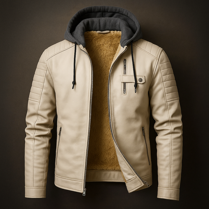 Isaie | Wool Lined Leather Jacket