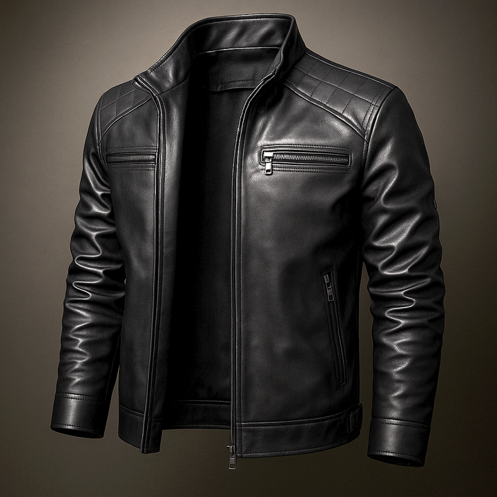Cleophe | Natural Grain Leather Jacket
