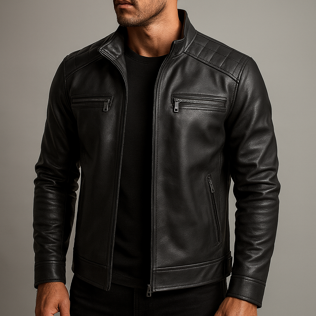 Cleophe | Natural Grain Leather Jacket