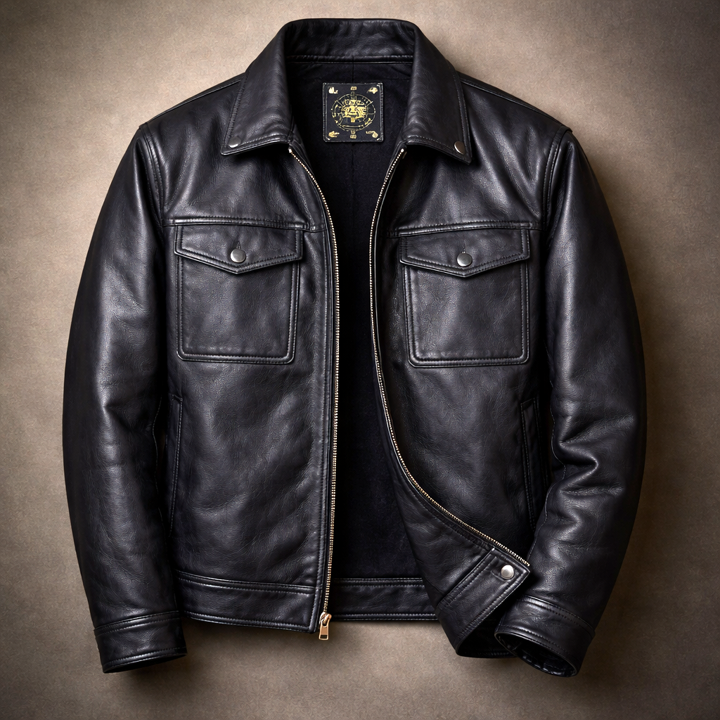 Elphege | Four Pocket Leather Zip Jacket