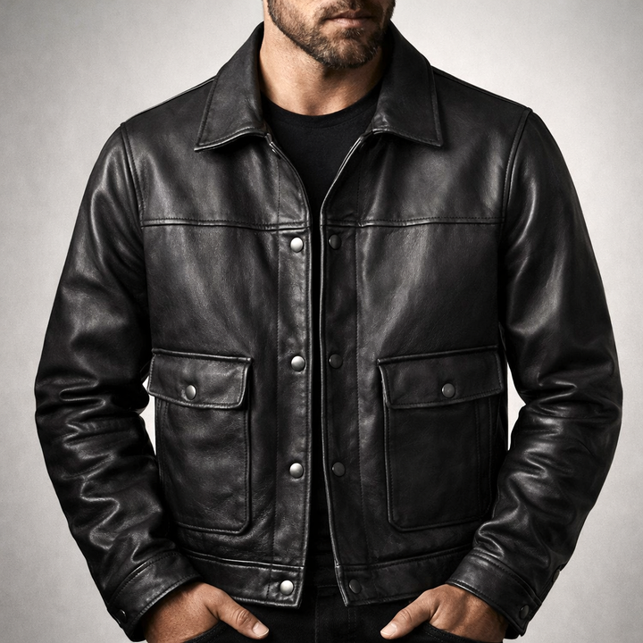 Aristide | Leather Trucker Jacket