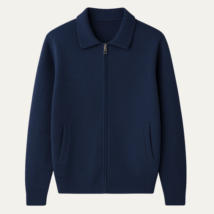 Zoel | Wool Blend Zip Front Cardigan