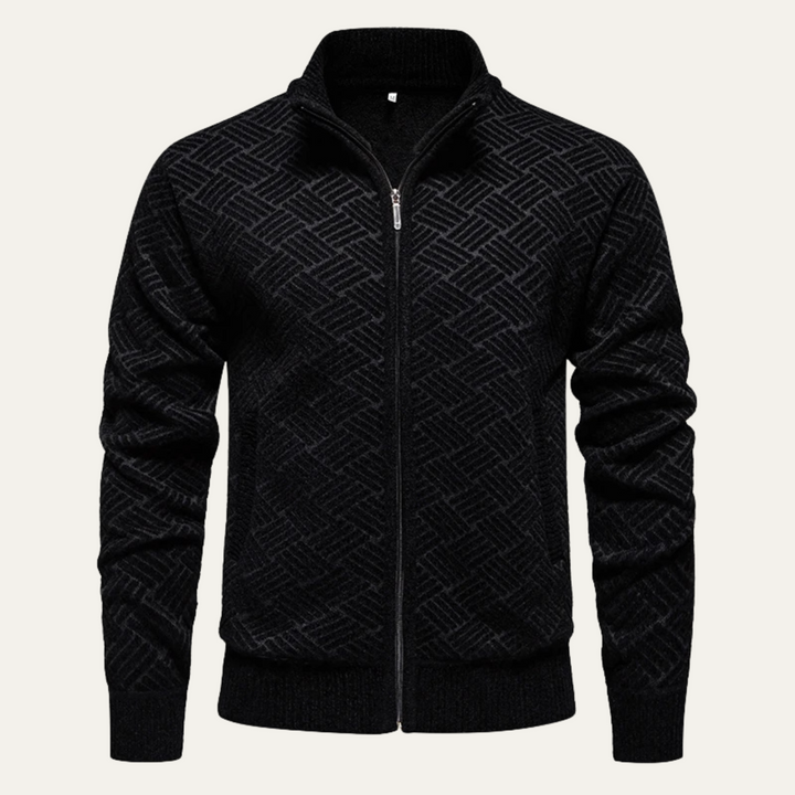 Felicien | Textured Knit Fleece Cardigan