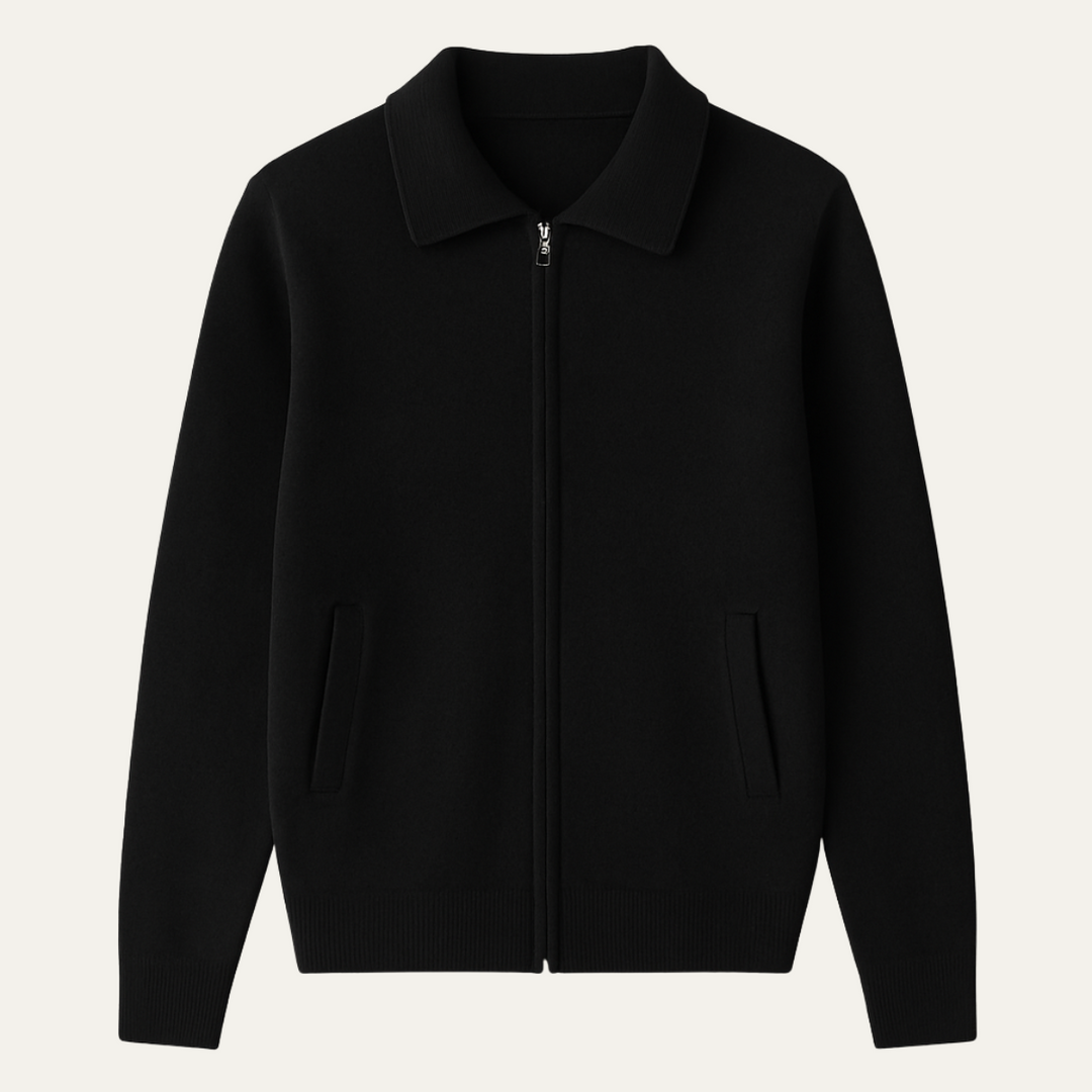 Zoel | Wool Blend Zip Front Cardigan