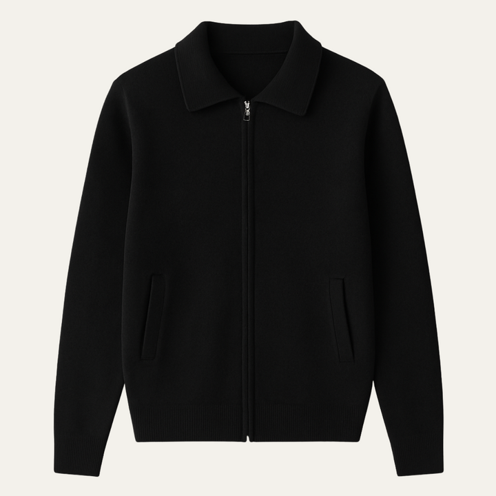 Zoel | Wool Blend Zip Front Cardigan