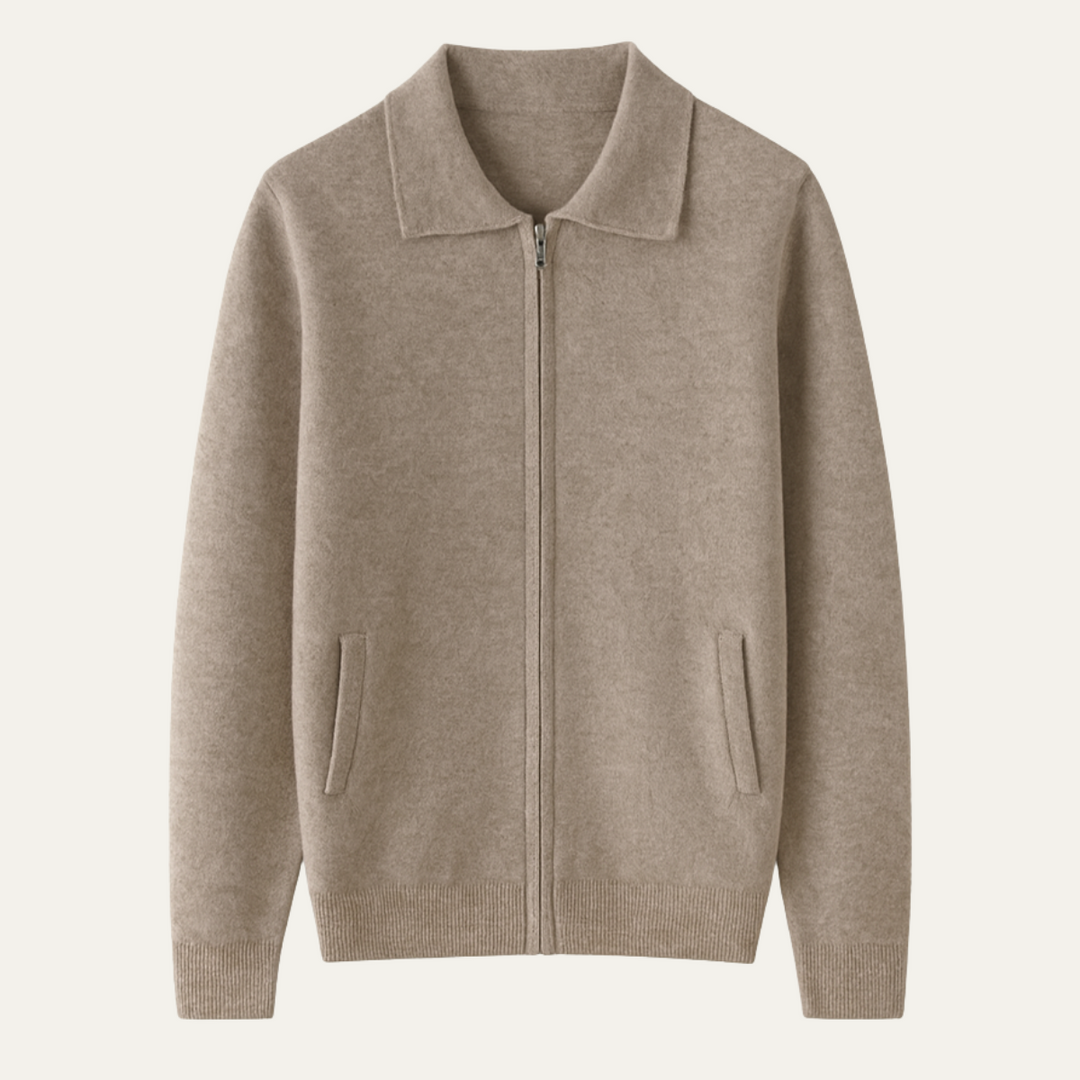 Zoel | Wool Blend Zip Front Cardigan