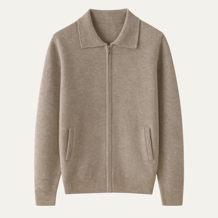 Zoel | Wool Blend Zip Front Cardigan