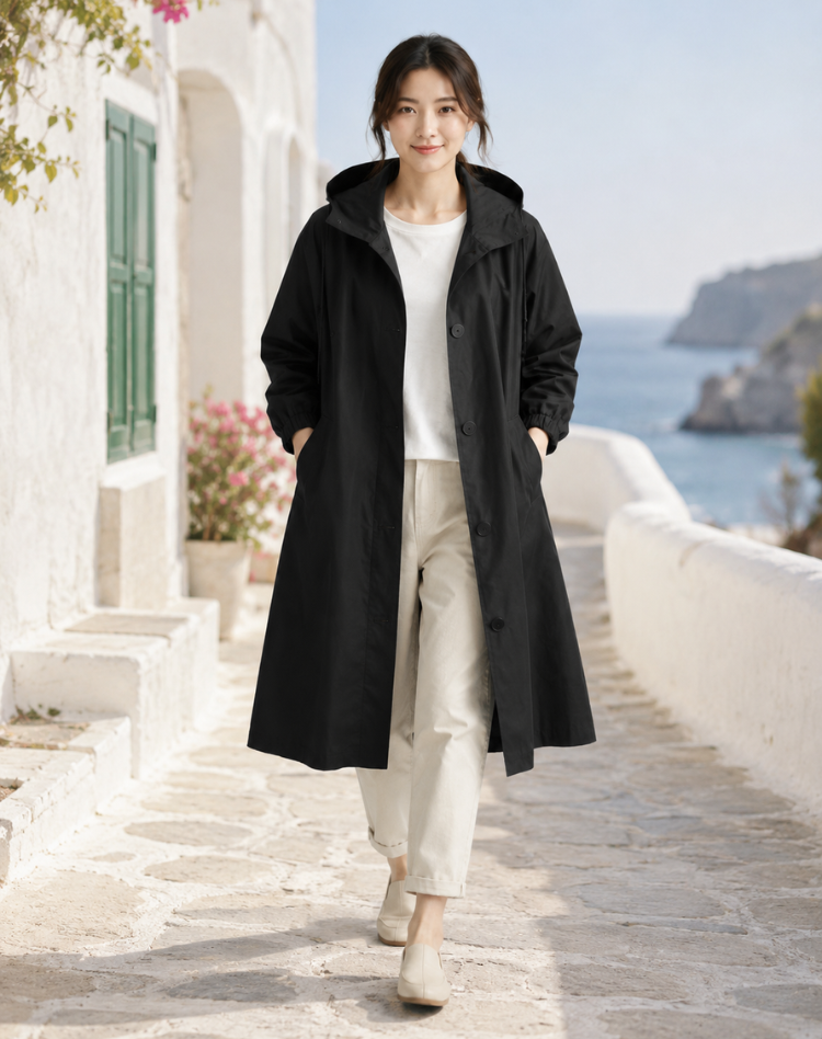 Adelaide | Hooded Water-Resistant Trench