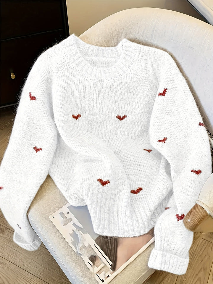 Janet | Raglan Crew Neck Wool Sweater