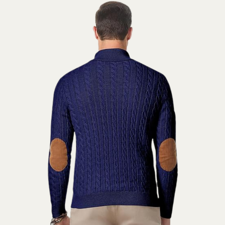 Roméo | Cable Knit Button Collar Sweater