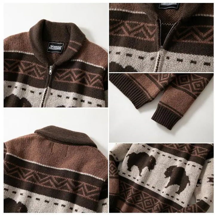 Clovis | Buffalo Check Zip Cardigan