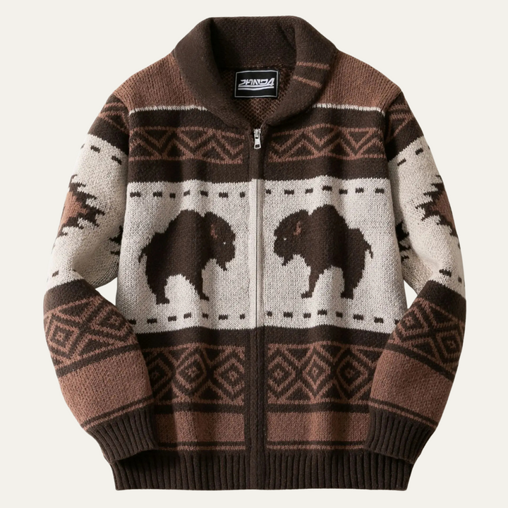 Clovis | Buffalo Check Zip Cardigan