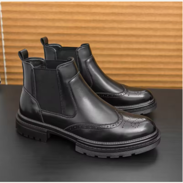 Ignace | Brogued Leather Chelsea Boot