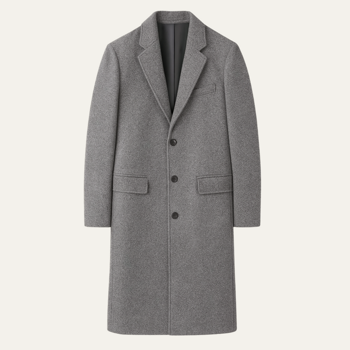 Valmore | Notch Lapel Long Wool Coat