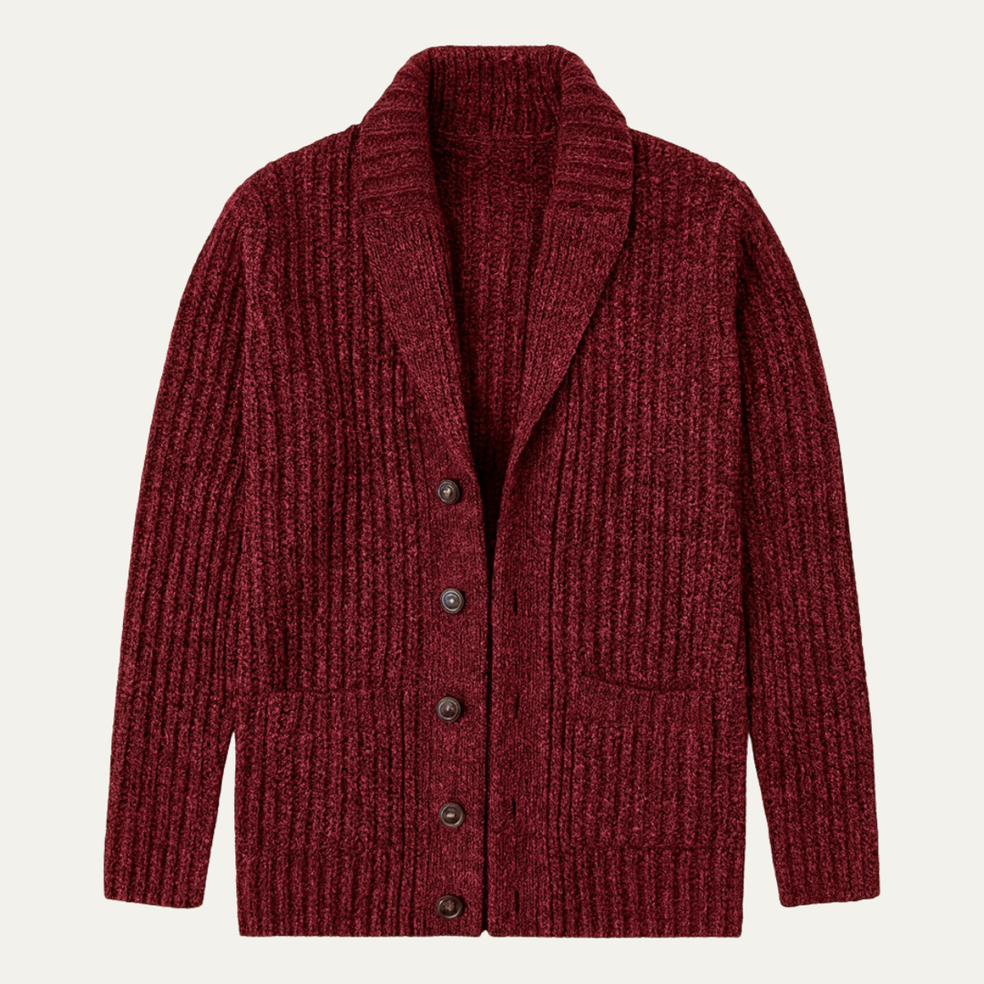 Simeon | Heavy Cable Shawl Cardigan