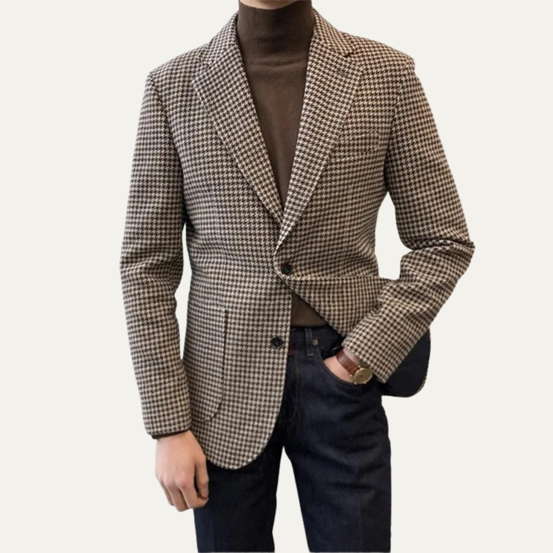 Xavier | Houndstooth Tweed Blazer