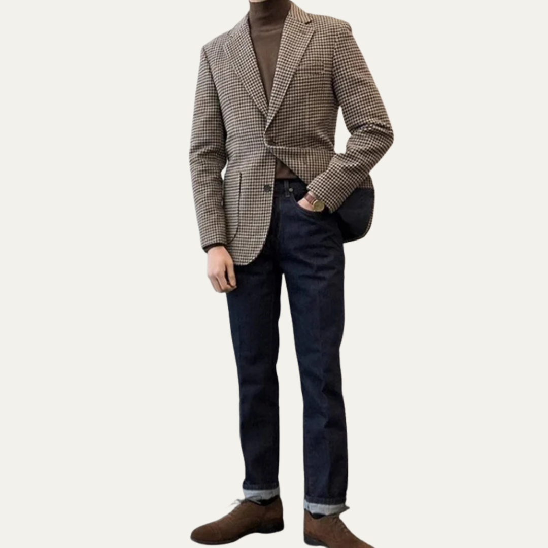 Xavier | Houndstooth Tweed Blazer