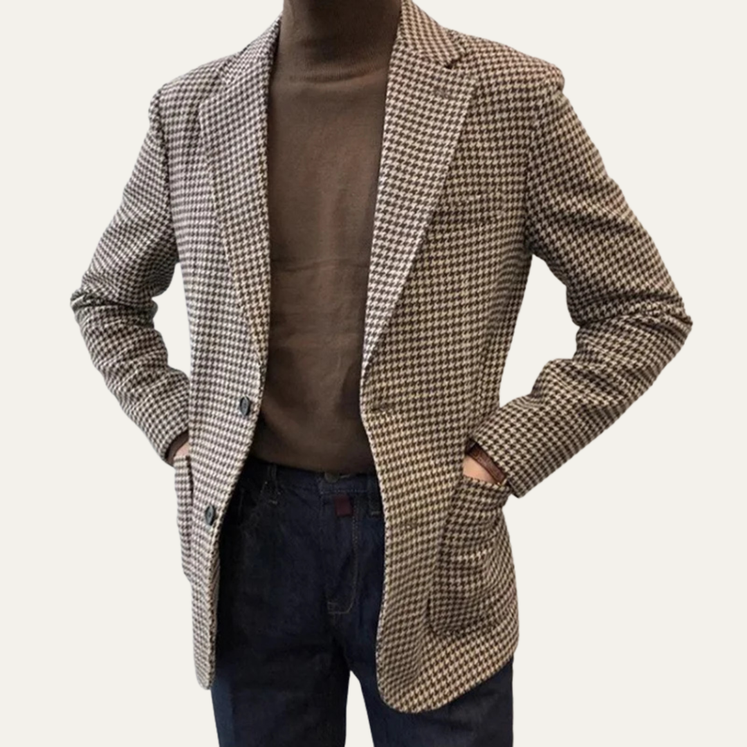 Xavier | Houndstooth Tweed Blazer