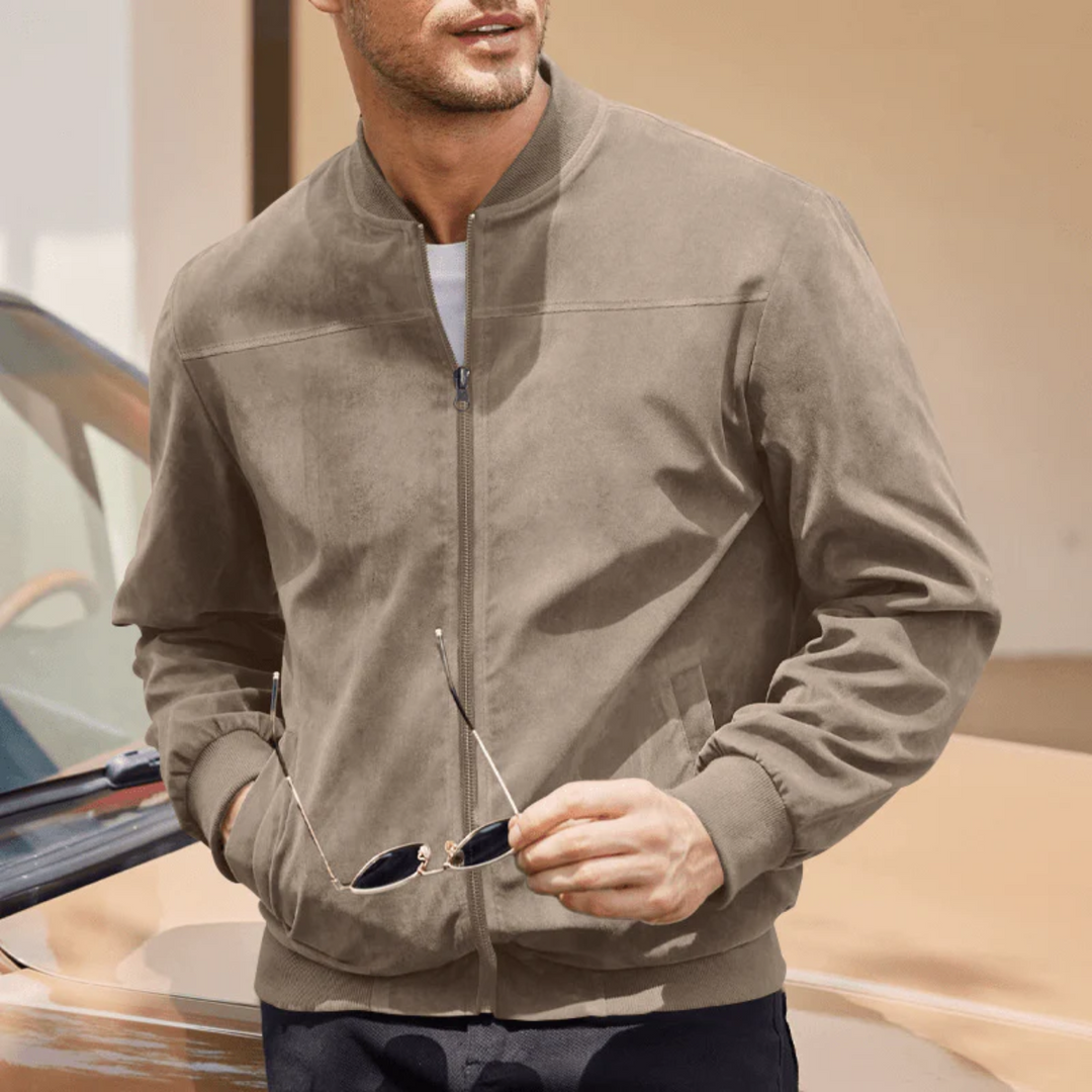 Fortunat | Suede Bomber Jacket