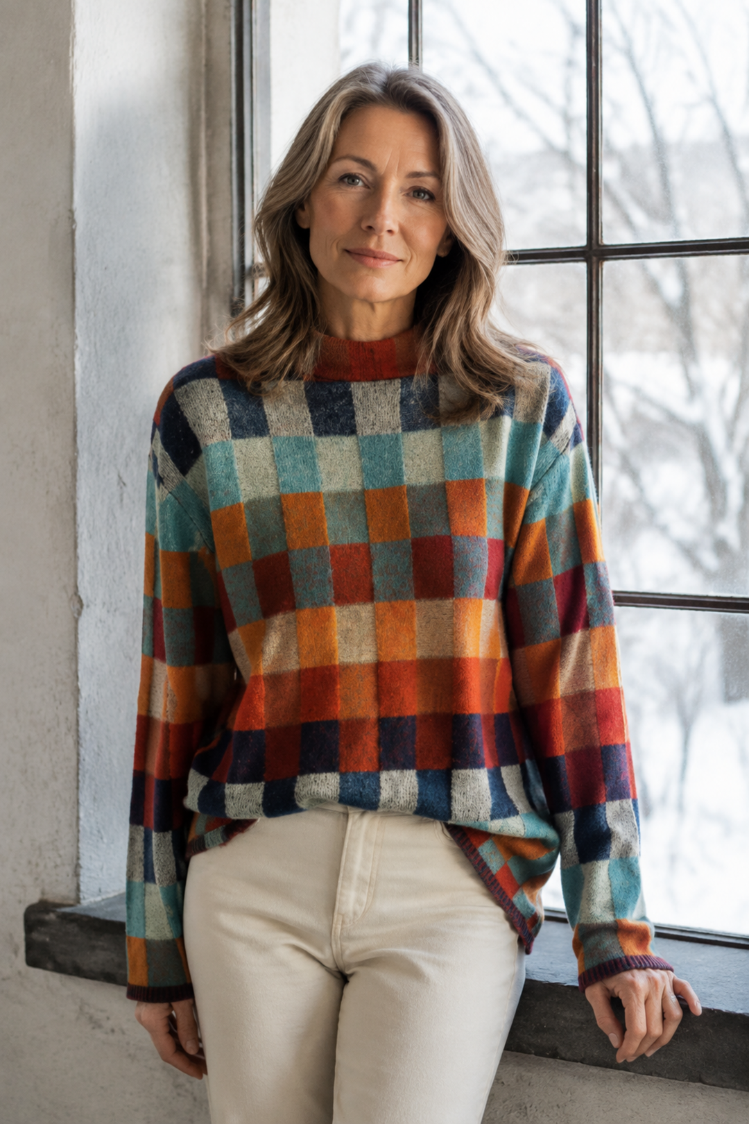 Luxury Cashmere Pullover Van Gogh editorial product photograph