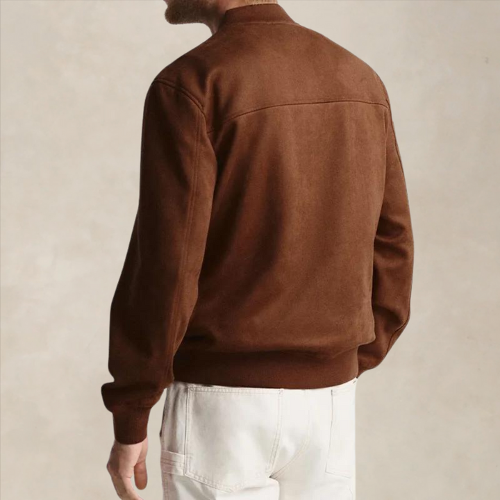 Damien | Brushed Cotton Zip Front Jacket