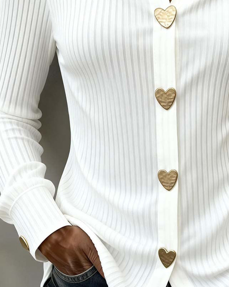 Rosalyn | Cotton Blend Lapel Collar Shirt
