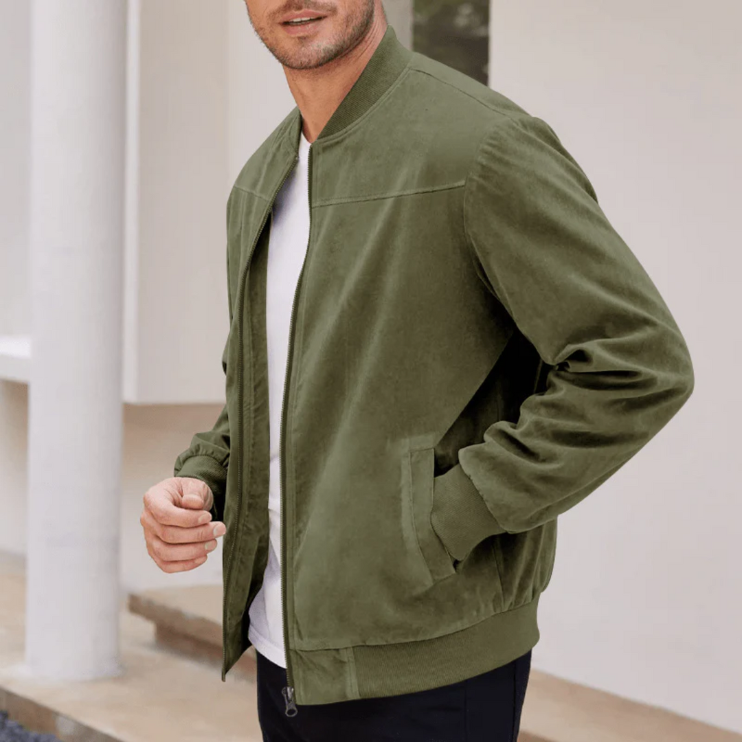 Fortunat | Suede Bomber Jacket