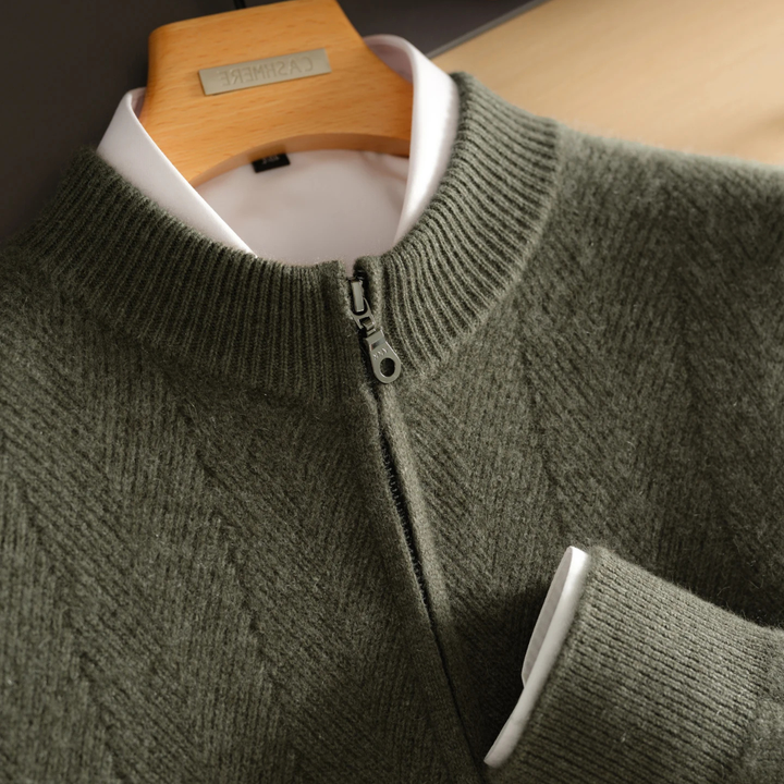 Elzéar | 100% Cashmere Half Zip Knit