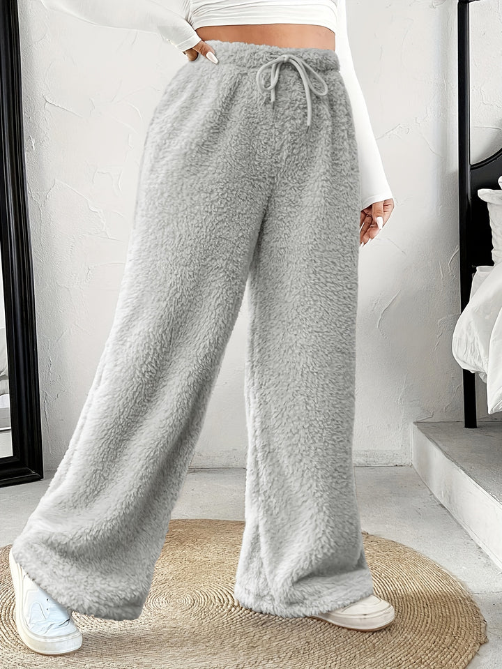 Rosanie | Reversible Plush Palazzo Trousers