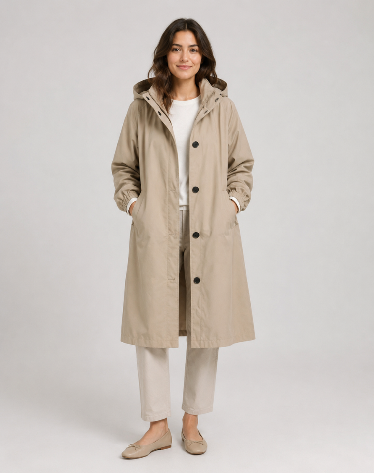 Adelaide | Hooded Water-Resistant Trench