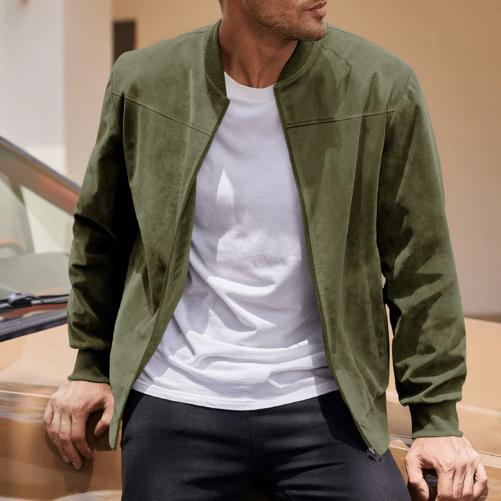 Fortunat | Suede Bomber Jacket