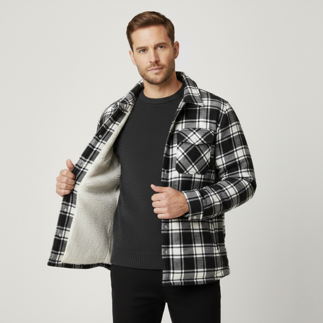 Lambert | Fleece Lined Plaid Work Jacket