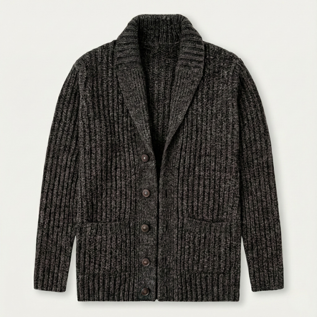 Simeon | Heavy Cable Shawl Cardigan