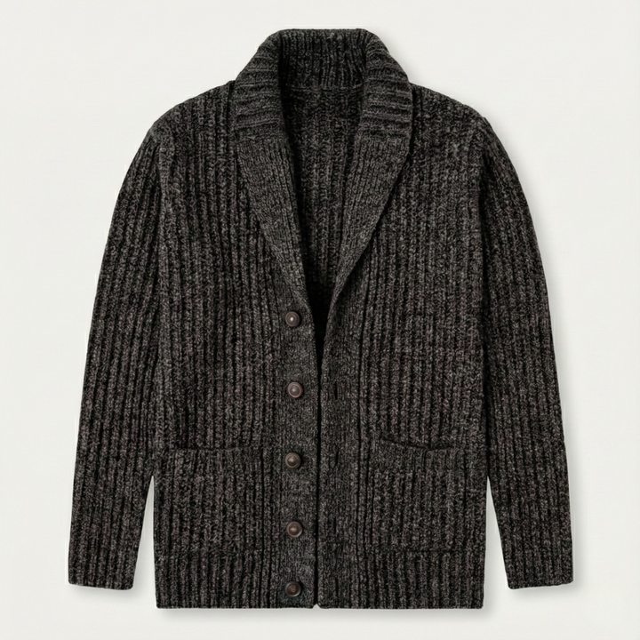 Simeon | Heavy Cable Shawl Cardigan