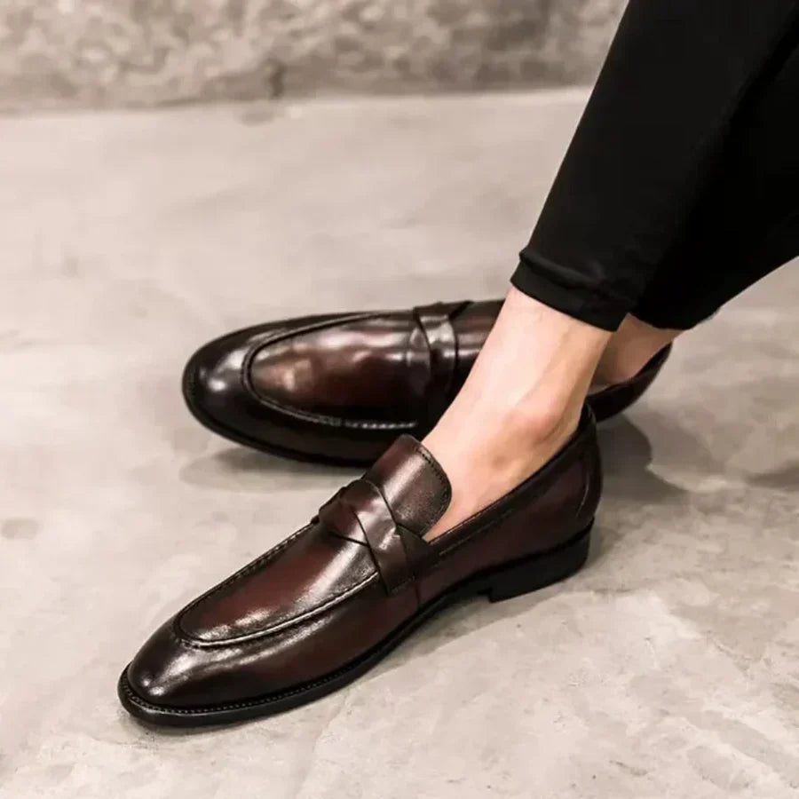 Evariste | Leather Penny Loafers