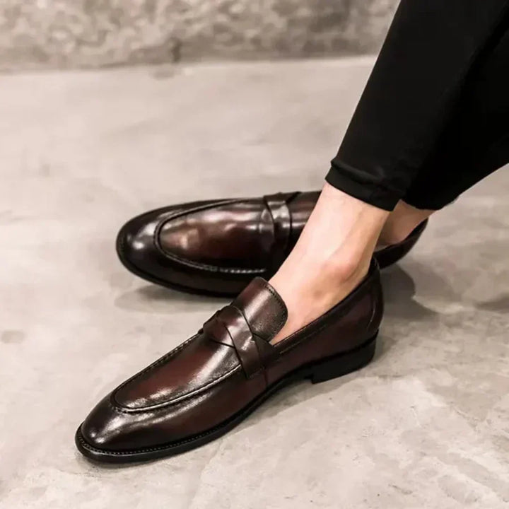 Evariste | Leather Penny Loafers